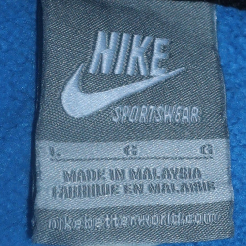 Mens UK Size L Nike Blue Pullover Hoodie