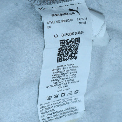 Puma Boys Grey Full Zip Hoodie Size 16 Years Cotton Blend Sportswear