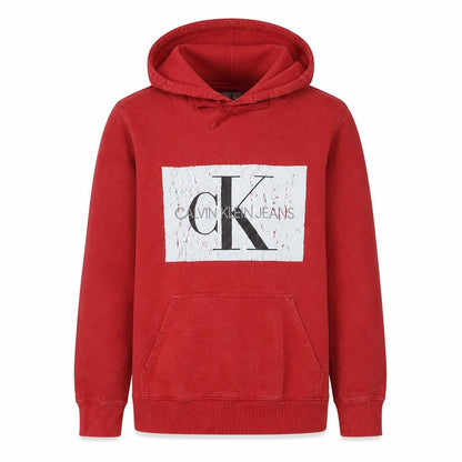 Mens UK Size M Calvin Klein Jeans Red Pullover Hoodie