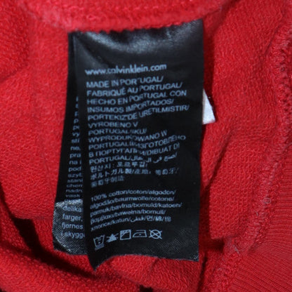 Mens UK Size M Calvin Klein Jeans Red Pullover Hoodie