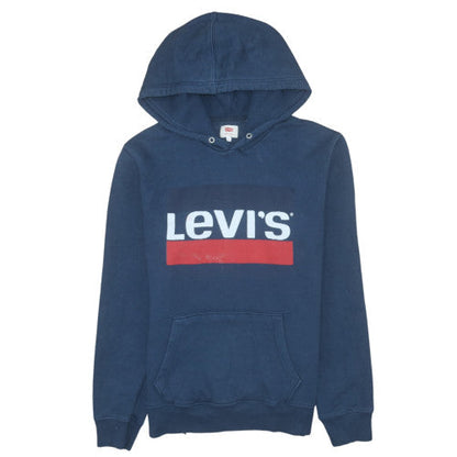Mens UK Size M Levi's Blue Pullover Hoodie
