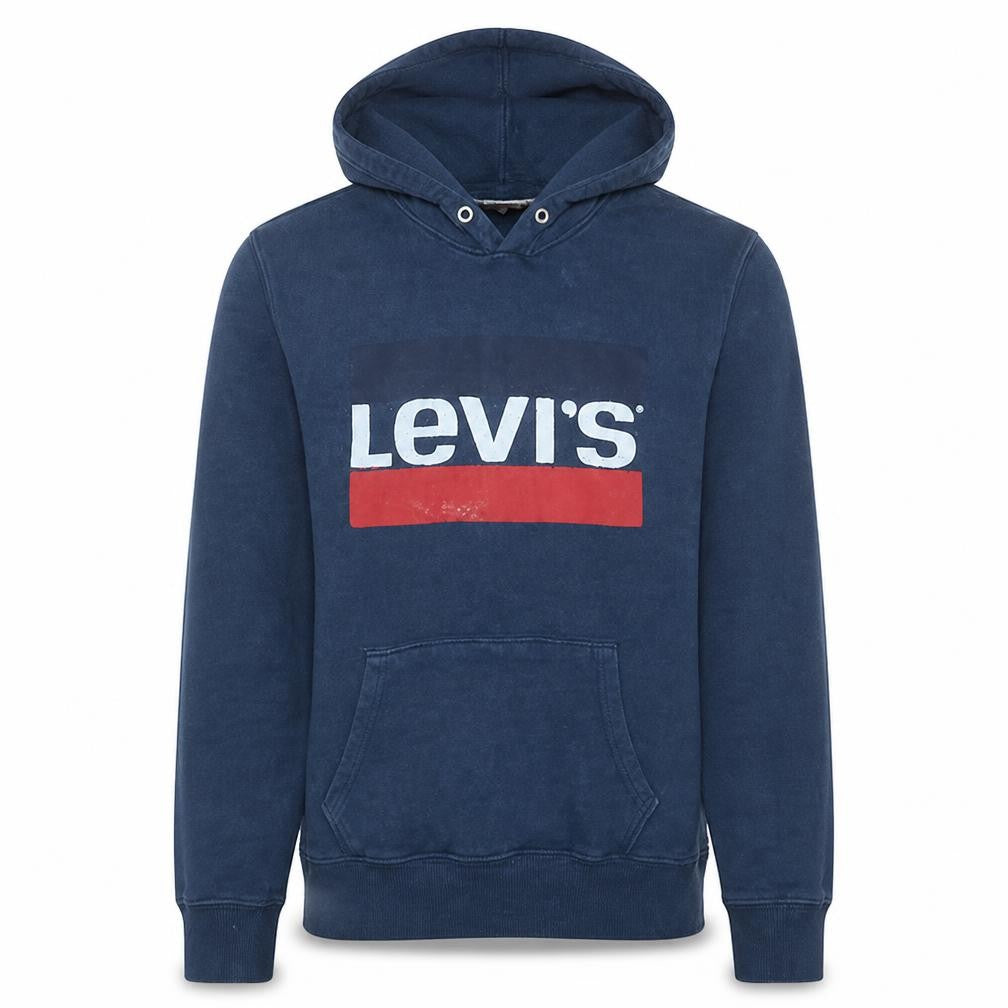 Mens UK Size M Levi's Blue Pullover Hoodie