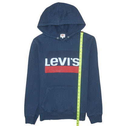 Mens UK Size M Levi's Blue Pullover Hoodie