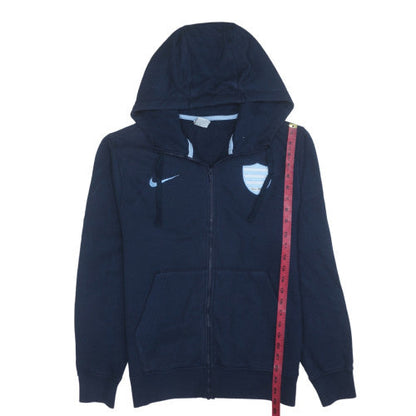 Mens UK Size S Nike Blue Full Zip Hoodie