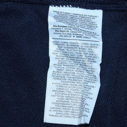 Mens UK Size S Nike Blue Full Zip Hoodie