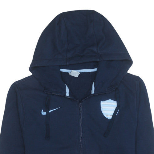 Mens UK Size S Nike Blue Full Zip Hoodie