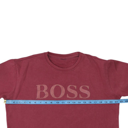 Mens UK Size L HUGO BOSS Red Pullover Sweatshirt
