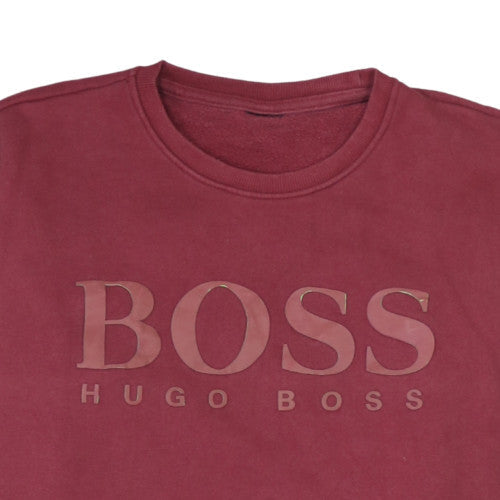 Mens UK Size L HUGO BOSS Red Pullover Sweatshirt