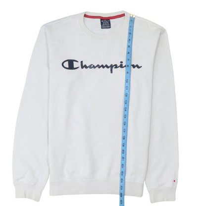 Mens UK Size M Champion White Pullover Sweatshirt