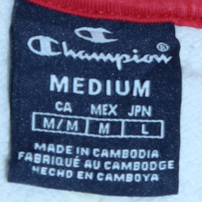 Mens UK Size M Champion White Pullover Sweatshirt