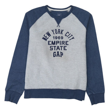 Mens UK Size XL Gap Blue Pullover Sweatshirt