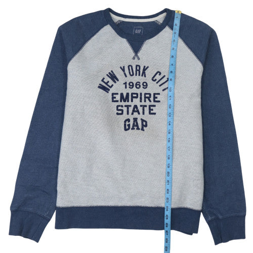 Mens UK Size XL Gap Blue Pullover Sweatshirt