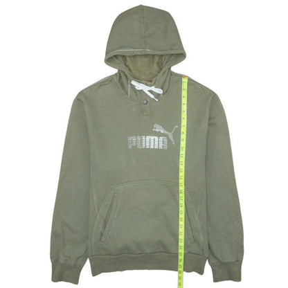 Mens UK Size XL PUMA Green Henley Hoodie