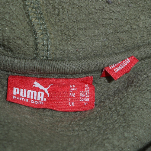 Mens UK Size XL PUMA Green Henley Hoodie
