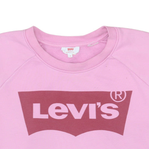 Womens UK Size XS Levi's Pink Pullover Sweatshirt