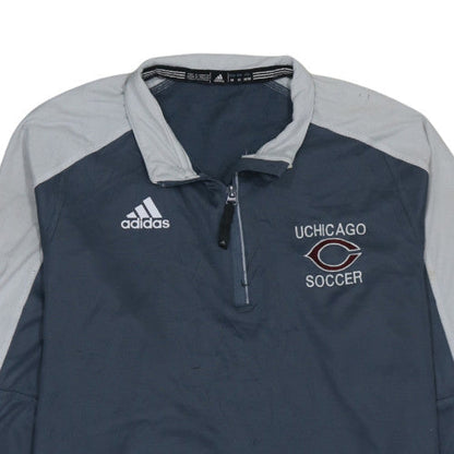 Mens UK Size M adidas Blue Pullover Sweatshirt