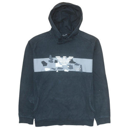 Mens UK Size L Emporio Armani Black Pullover Hoodie