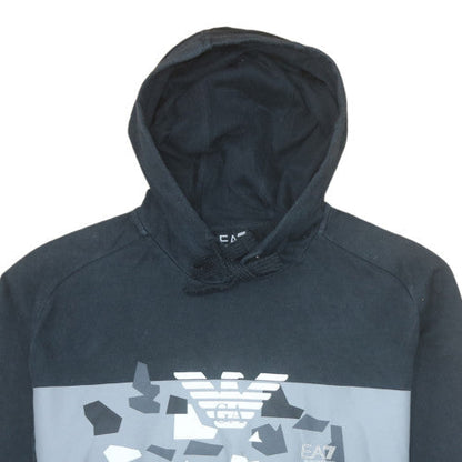 Mens UK Size L Emporio Armani Black Pullover Hoodie