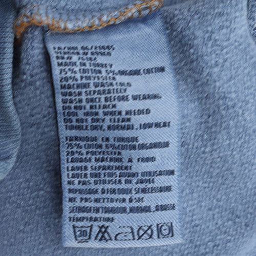 Mens UK Size L Timberland Blue Full Zip Hoodie