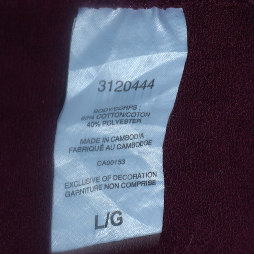 Mens UK Size L Champion Red Pullover Hoodie