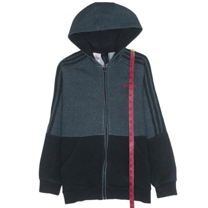 Boys UK Size 9-10 Years adidas Grey Full Zip Hoodie