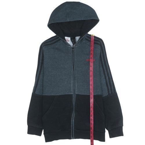 Boys UK Size 9-10 Years adidas Grey Full Zip Hoodie