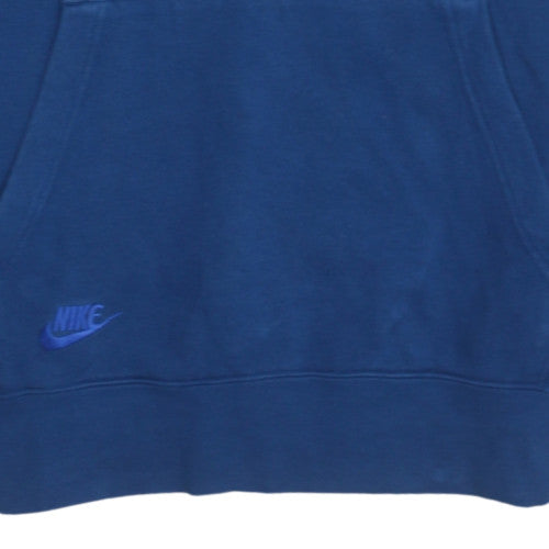 Mens UK Size S Nike Blue Pullover Hoodie