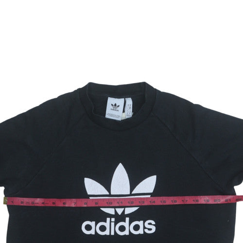 Mens UK Size M adidas Black Pullover Sweatshirt