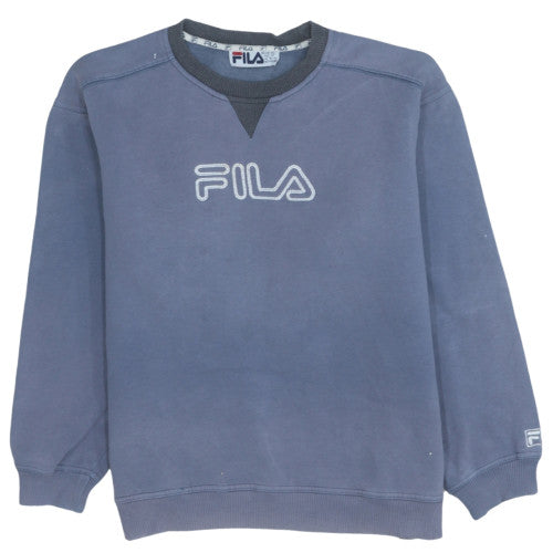 Mens UK Size L FILA Blue Pullover Sweatshirt