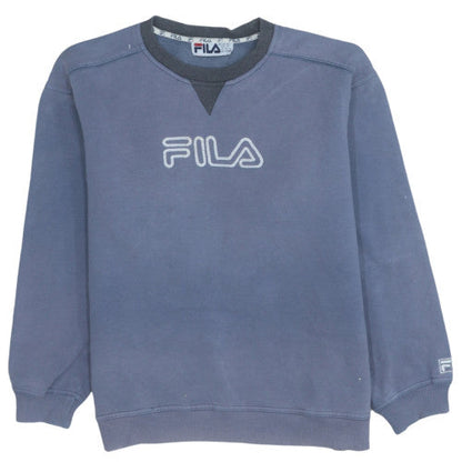 Mens UK Size L FILA Blue Pullover Sweatshirt