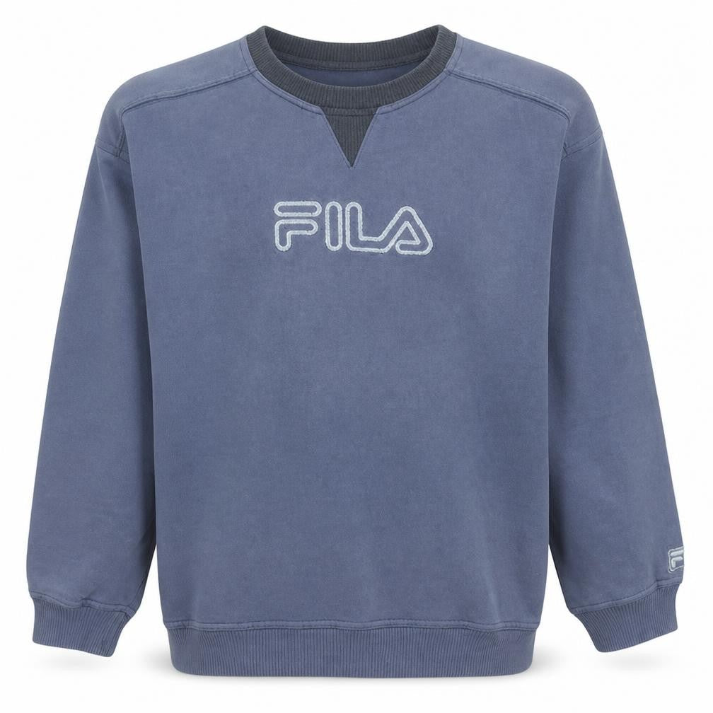 Mens UK Size L FILA Blue Pullover Sweatshirt