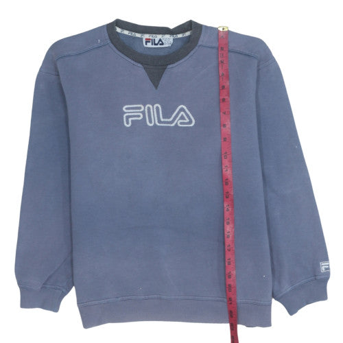 Mens UK Size L FILA Blue Pullover Sweatshirt