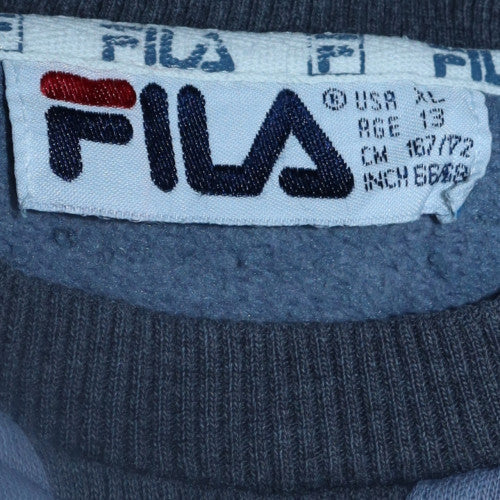Mens UK Size L FILA Blue Pullover Sweatshirt