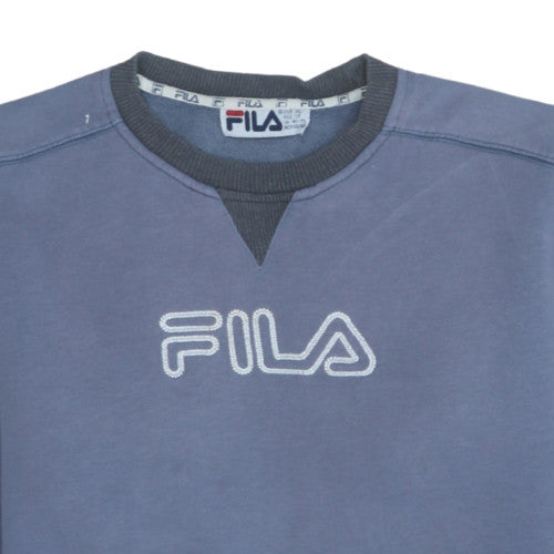 Mens UK Size L FILA Blue Pullover Sweatshirt
