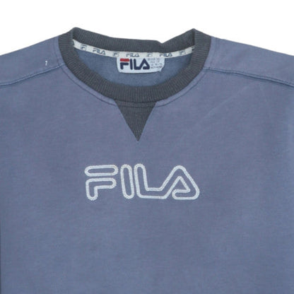 Mens UK Size L FILA Blue Pullover Sweatshirt