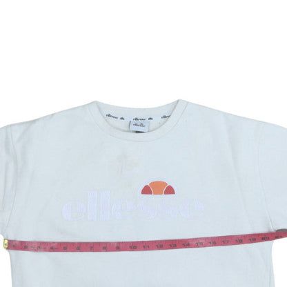 Womens UK Size 12 ellesse White Pullover Sweatshirt