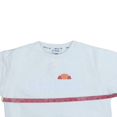 Womens UK Size 12 ellesse White Pullover Sweatshirt