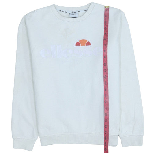 Womens UK Size 12 ellesse White Pullover Sweatshirt