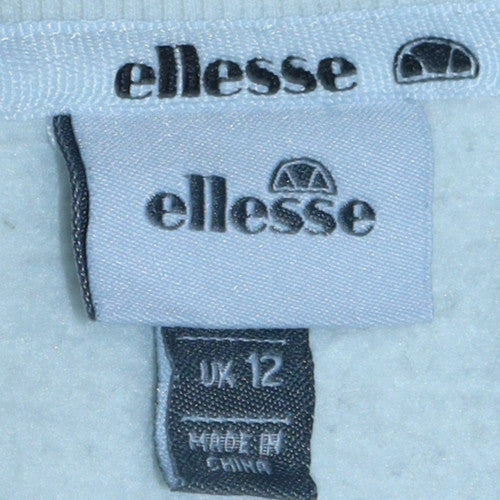 Womens UK Size 12 ellesse White Pullover Sweatshirt