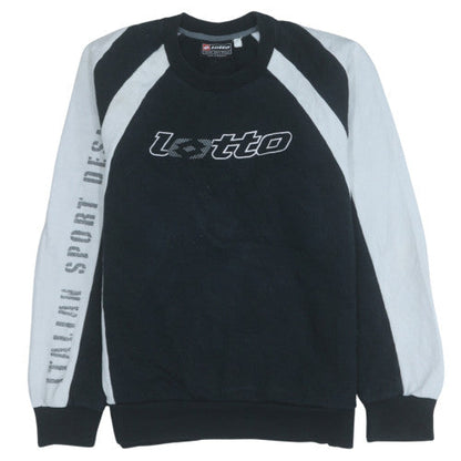 Mens UK Size L Lotto Black Pullover Sweatshirt
