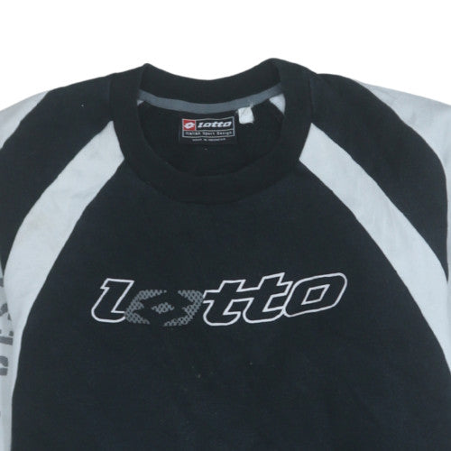 Mens UK Size L Lotto Black Pullover Sweatshirt