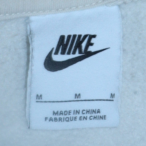 Mens UK Size M Nike White Pullover Hoodie