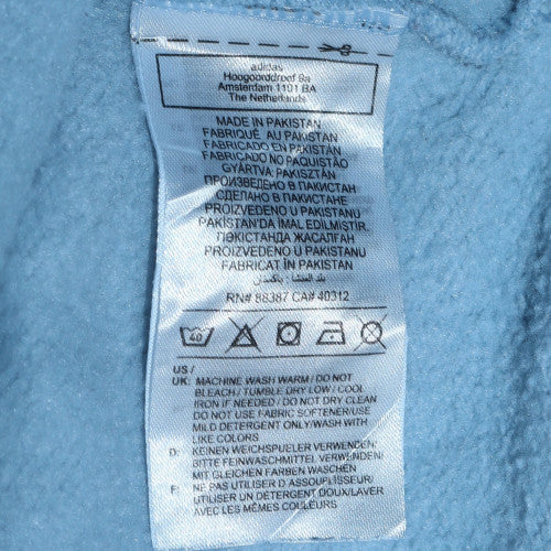 Mens UK Size L adidas Blue Pullover Hoodie