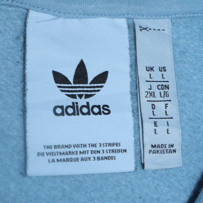 Mens UK Size L adidas Blue Pullover Hoodie