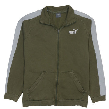 Mens UK Size L PUMA Green Full Zip Sweatshirt