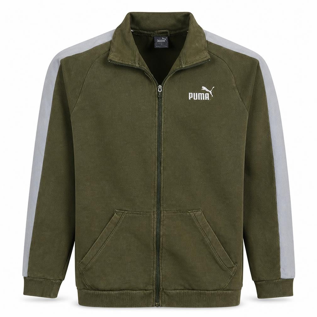 Mens UK Size L PUMA Green Full Zip Sweatshirt