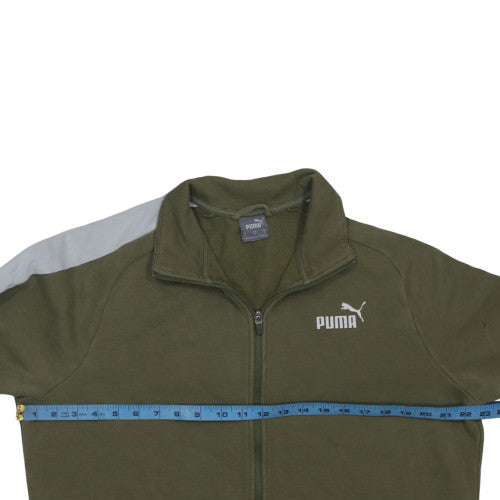 Mens UK Size L PUMA Green Full Zip Sweatshirt