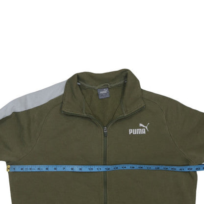 Mens UK Size L PUMA Green Full Zip Sweatshirt