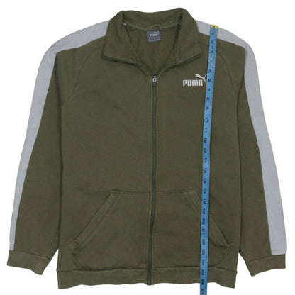 Mens UK Size L PUMA Green Full Zip Sweatshirt