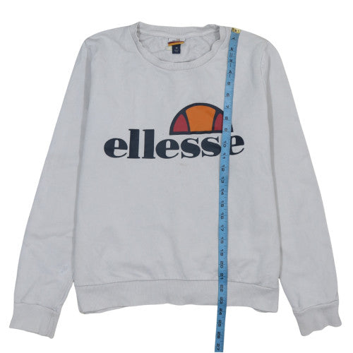 Womens UK Size 16 ellesse White Pullover Sweatshirt